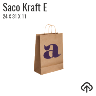 saco em papel kraft personalizado