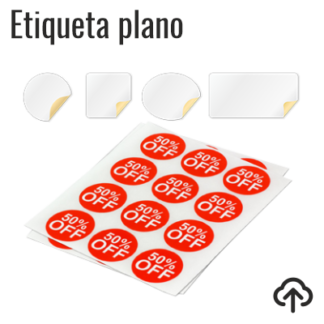 Etiquetas autocolantes em Plano